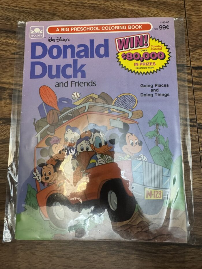 1985 Donald Duck and Friends A Big Preschool Coloring Book - Unused