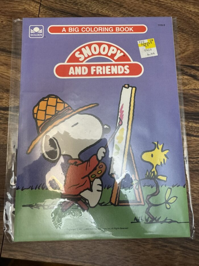 1987 Snoopy and Friends peanuts big coloring book NEW UNUSED