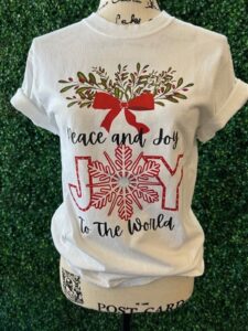 Peace and Joy Christmas T-shirt
