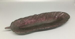 Deep Purple Feather Trinket Tray