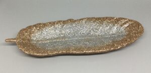 Gold/Silver Feather Trinket Tray