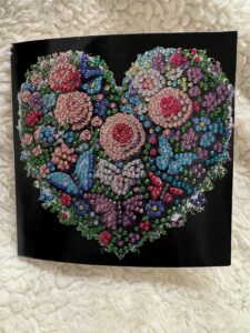 Light Blue Butterfly/Pink Rose Card