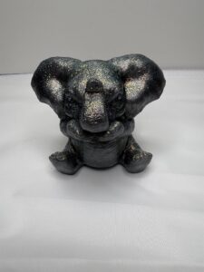 Gray Micro Glitter Elephant