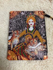 Lady with Cheetah Bag