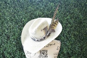 Natural straw cowboy hat