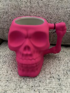Hot Pink Skull Mug