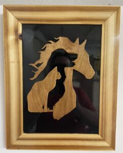 Cat Dog Horse – framed