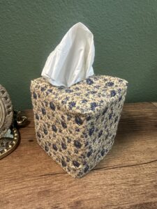 Square tissue box cover