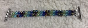 Blue Beaded Smart Watch Band