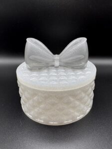 Trinket Container with Silver Bow