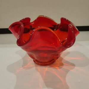 Viking Red Ruffle Dish