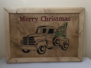 Christmas Truck – framed