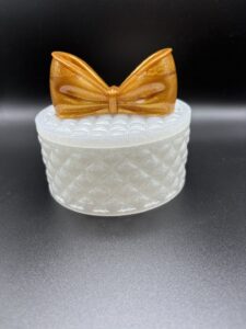 Trinket Container with Gold Bow