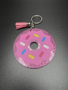 Pink Donut Keychain