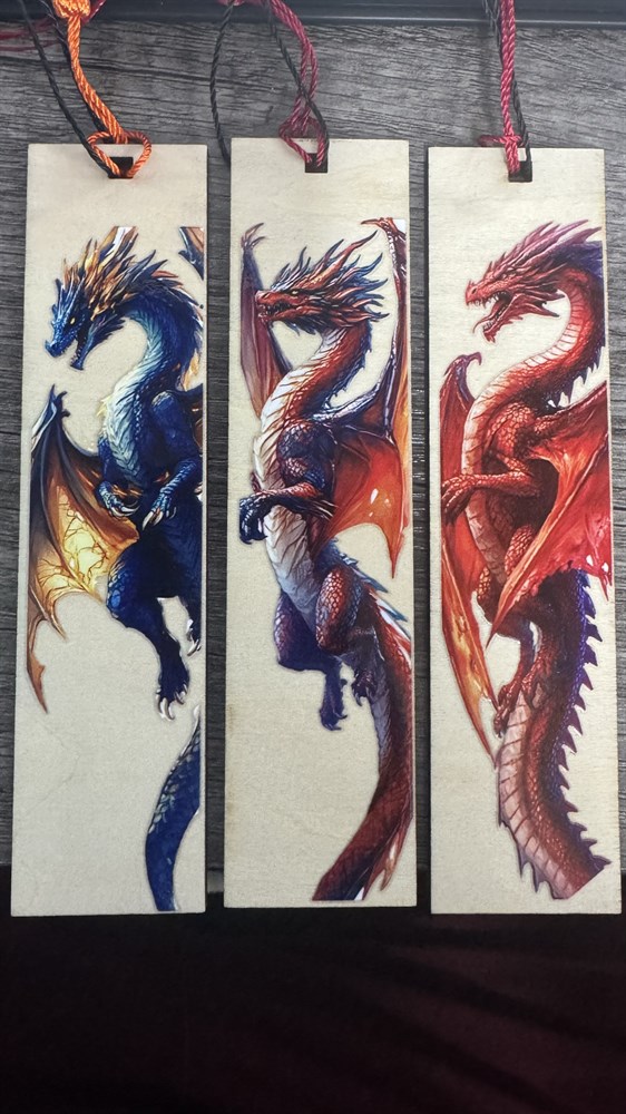 Dragon Wooden Bookmarks